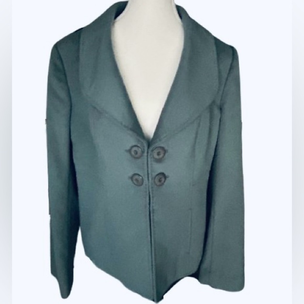 Angora Wool Blazer Vintage Classiques Entier Atelier Green Blue Jacket Teal